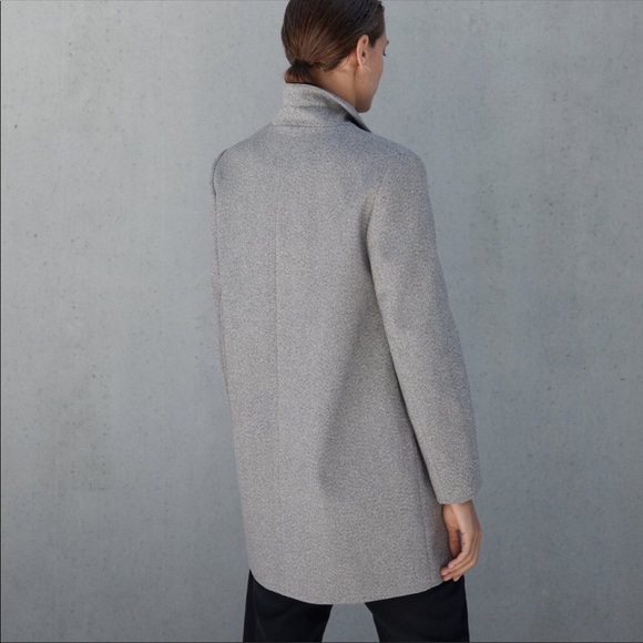 SOLD NWT ZARA DOUBLE BREASTED BUTTONED COAT - Picture 3 of 8